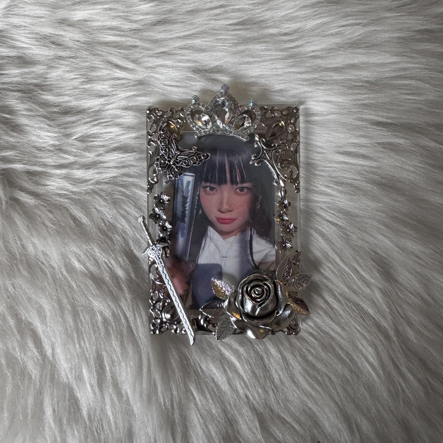 Clear with Silver Charms Decoden Toploader