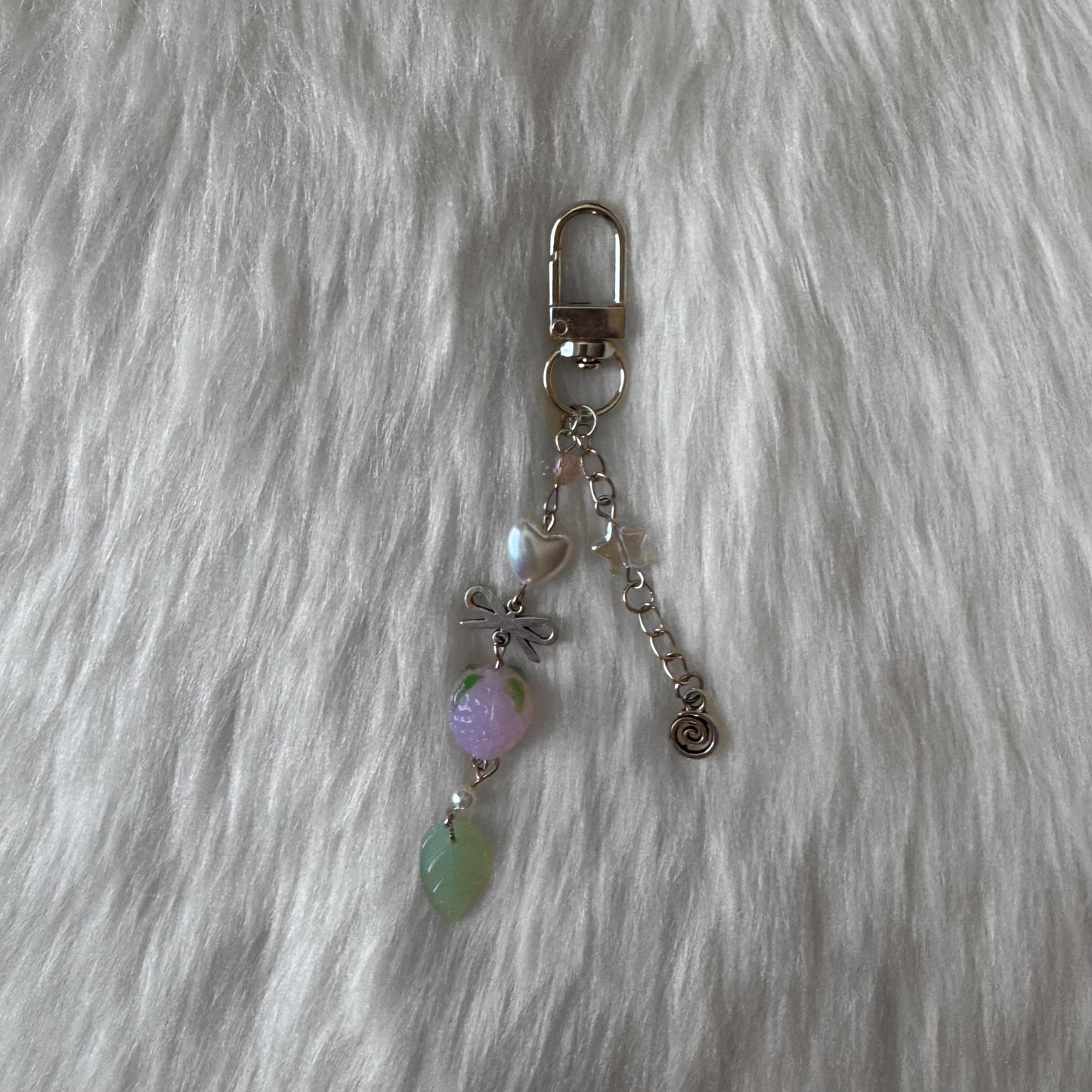 Pink and Green Keychain