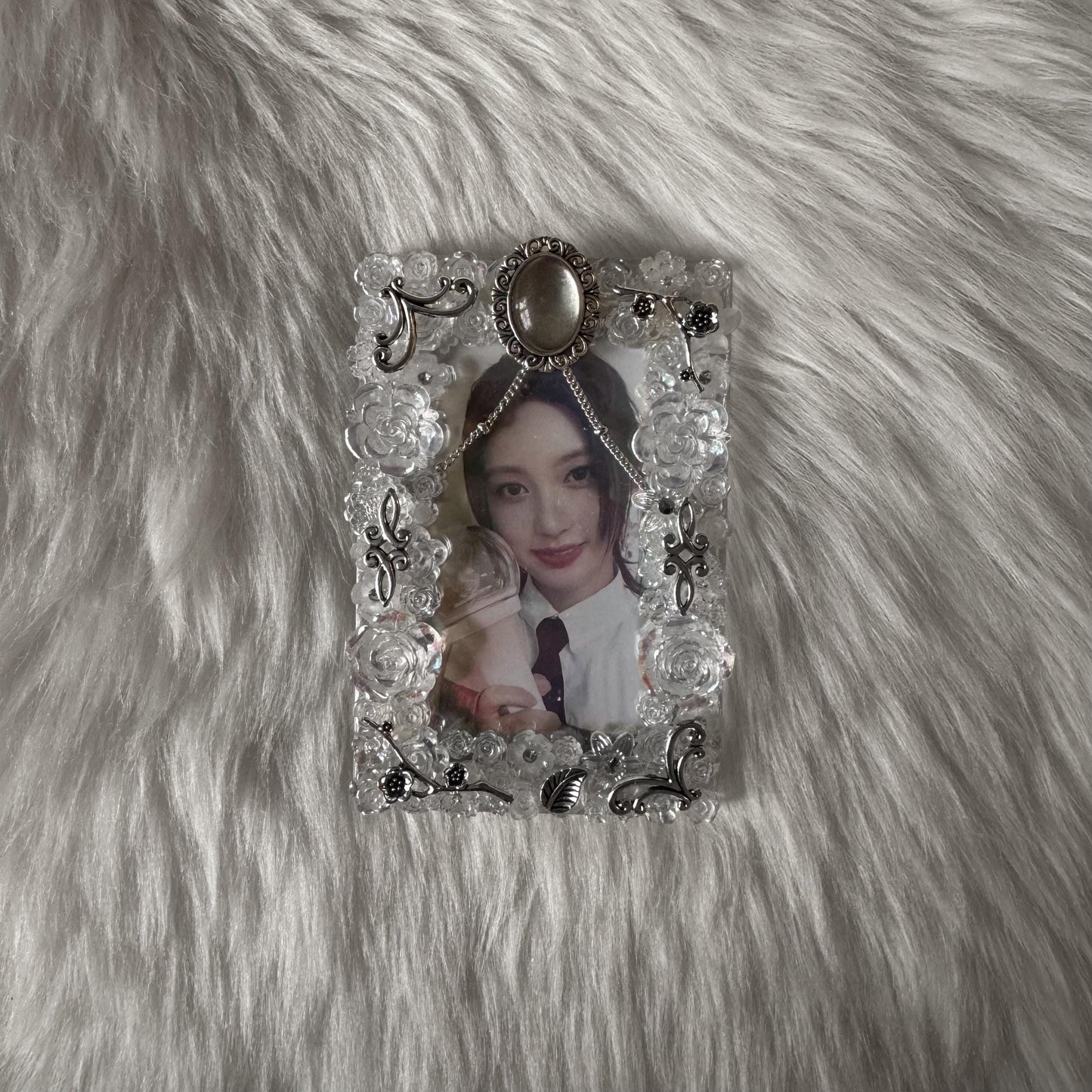 Clear with Silver Charms Decoden Toploader