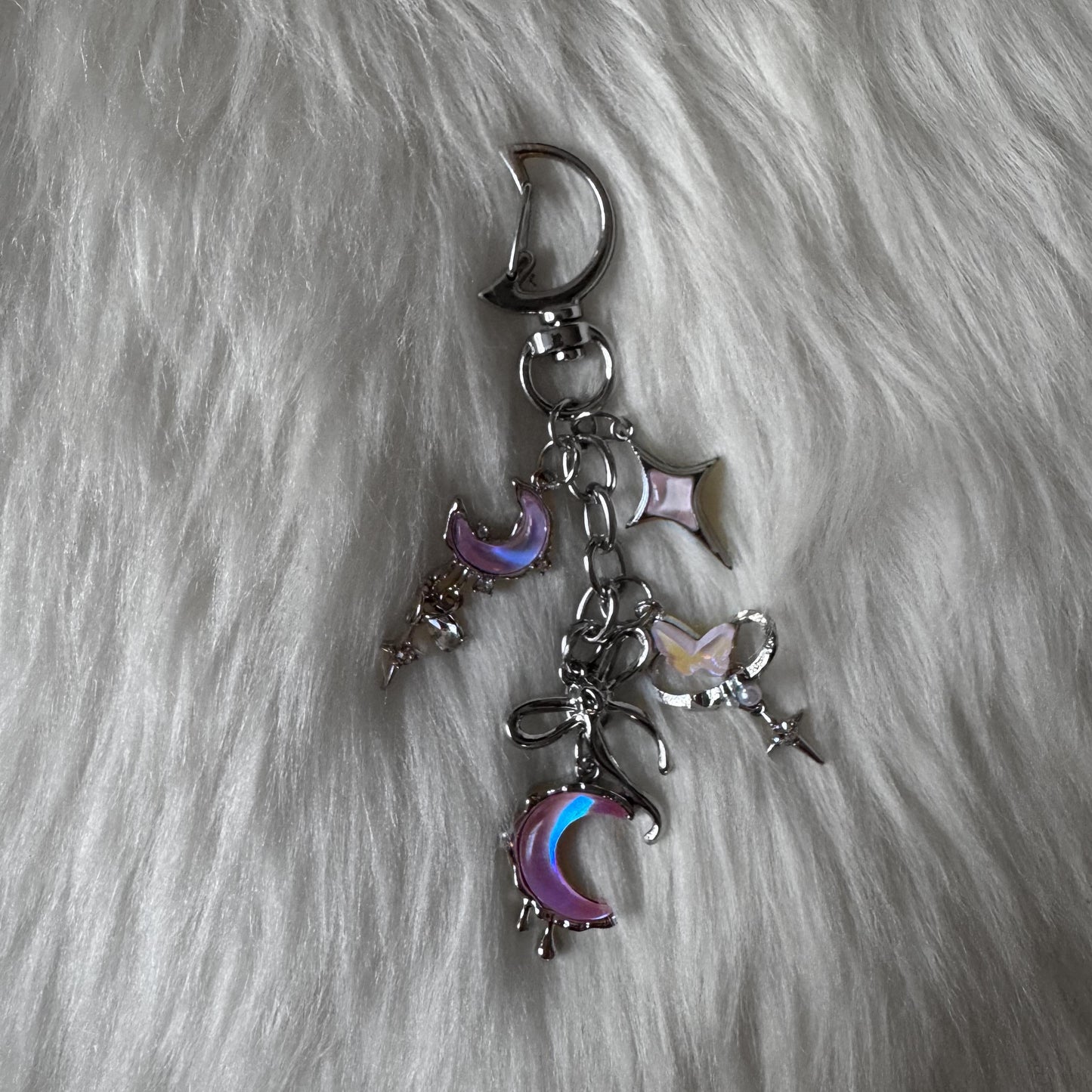 Purple Moon Keychain