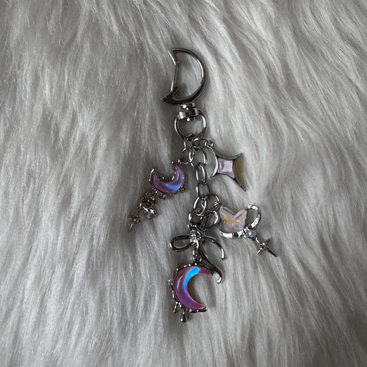 Purple Moon Keychain