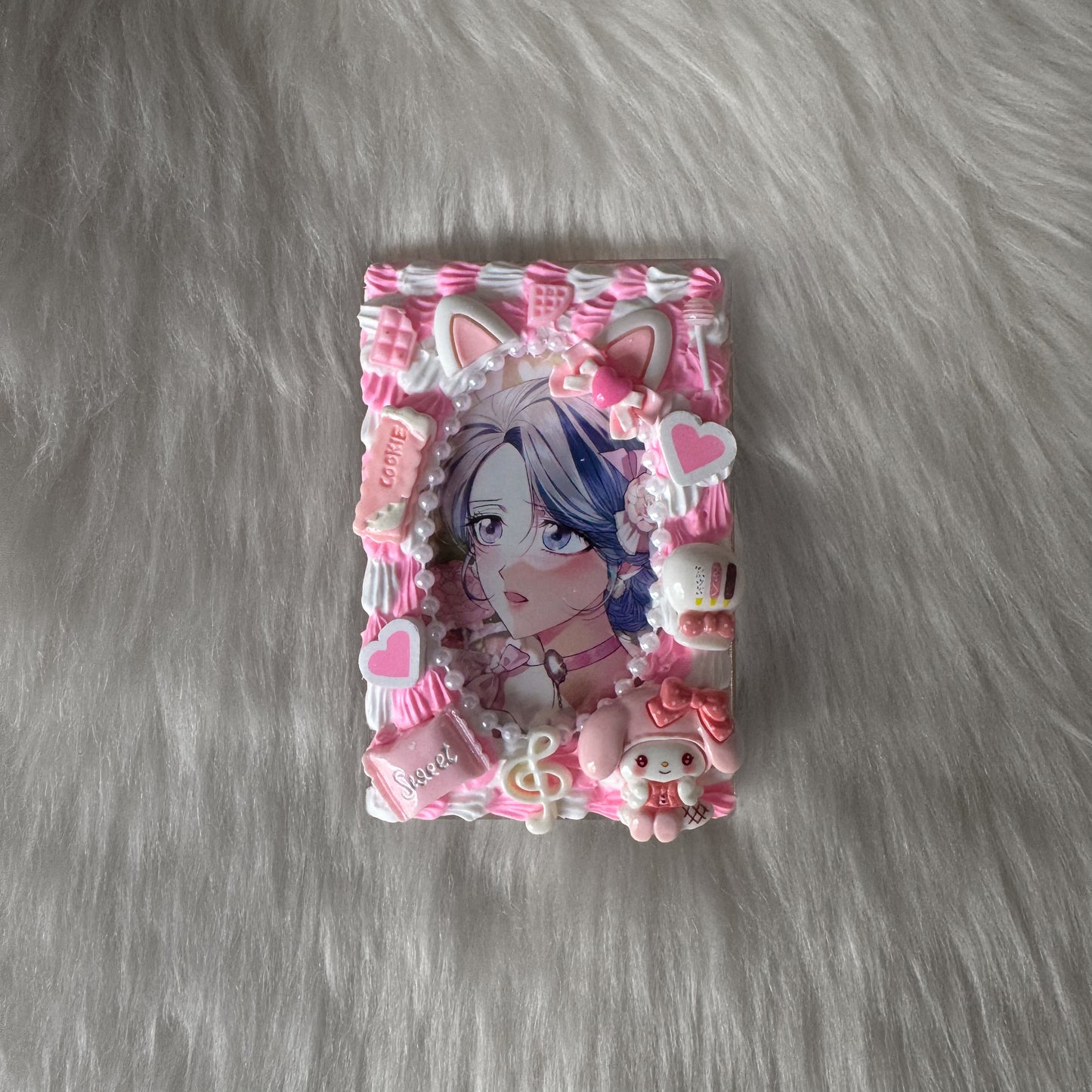 Pink and White Melody Decoden Toploader