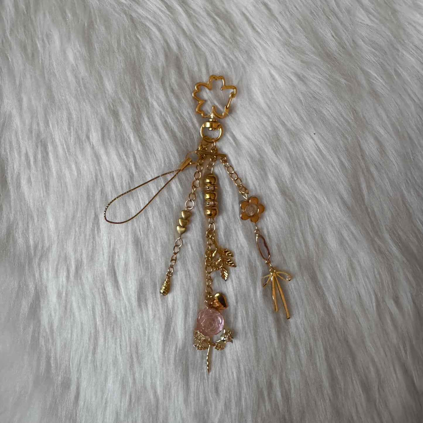 Golden Flower Keychain