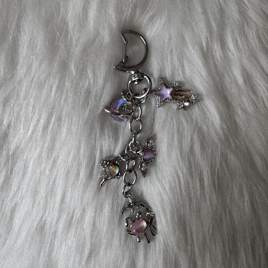 Pink Moon Keychain