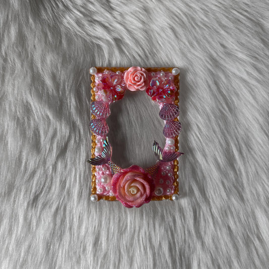 Pink and Golden with Mermaid Tail and Seashells Decoden Toploader