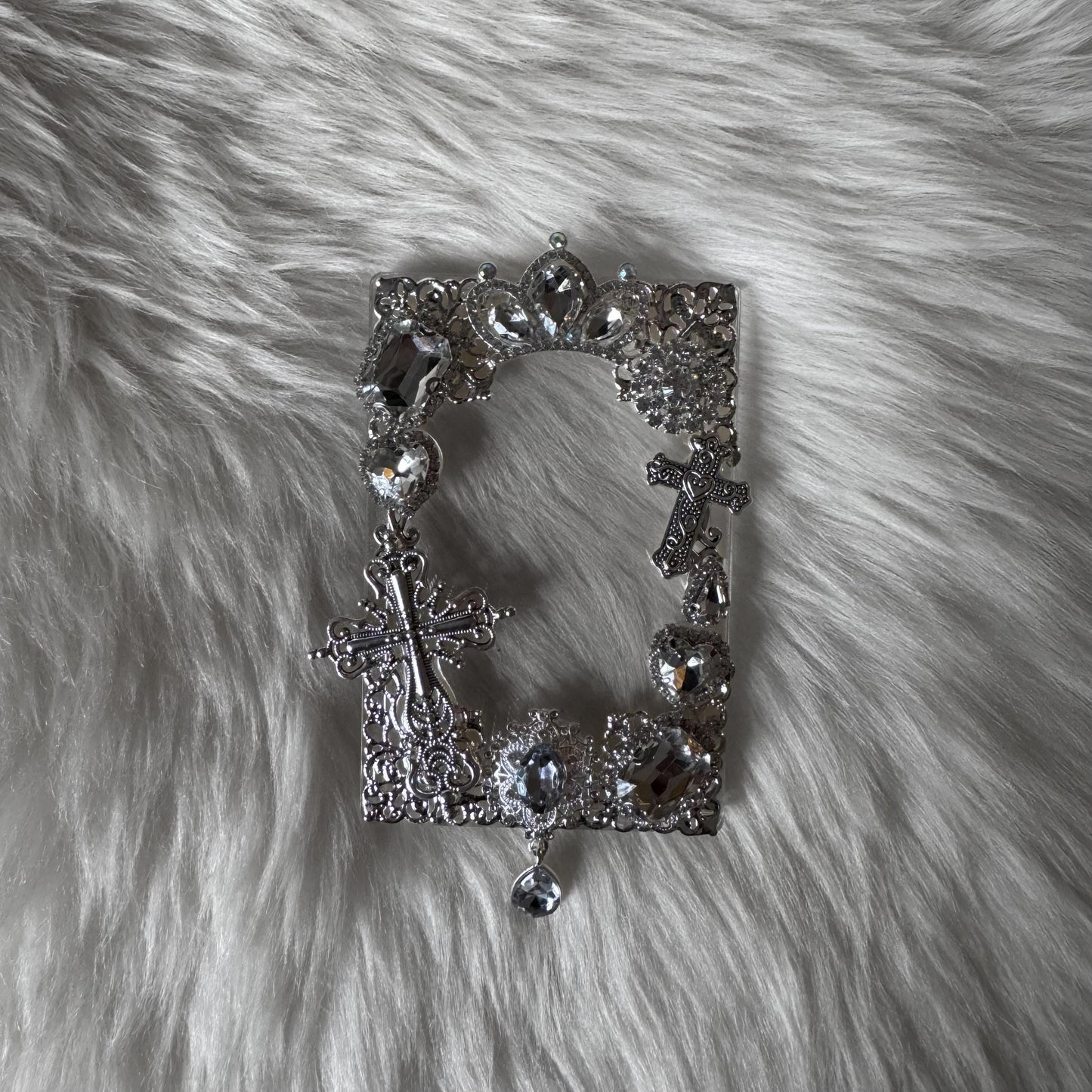 Clear with Silver Charms Decoden Toploader