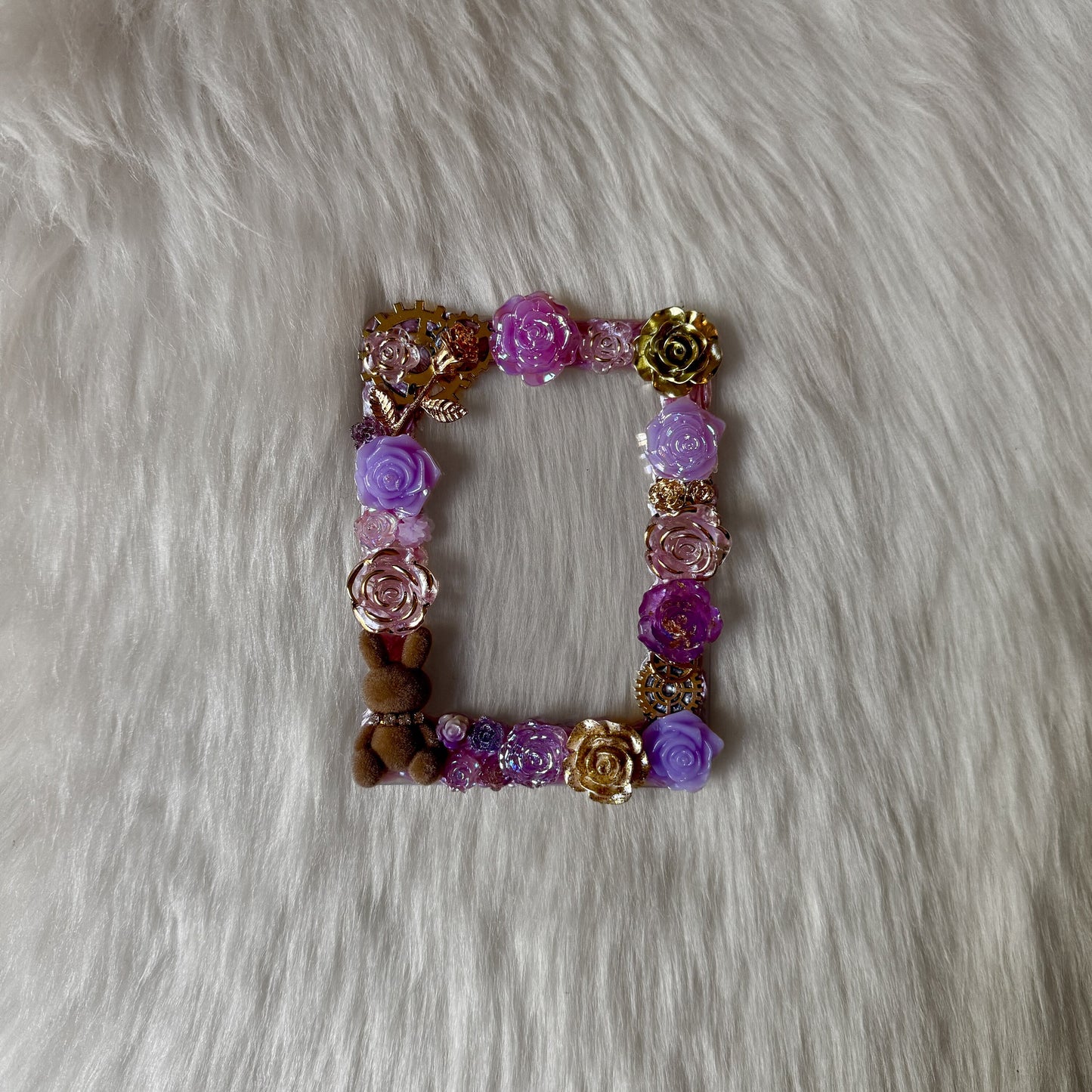 Purple and Golden with Bunny Decoden Toploader