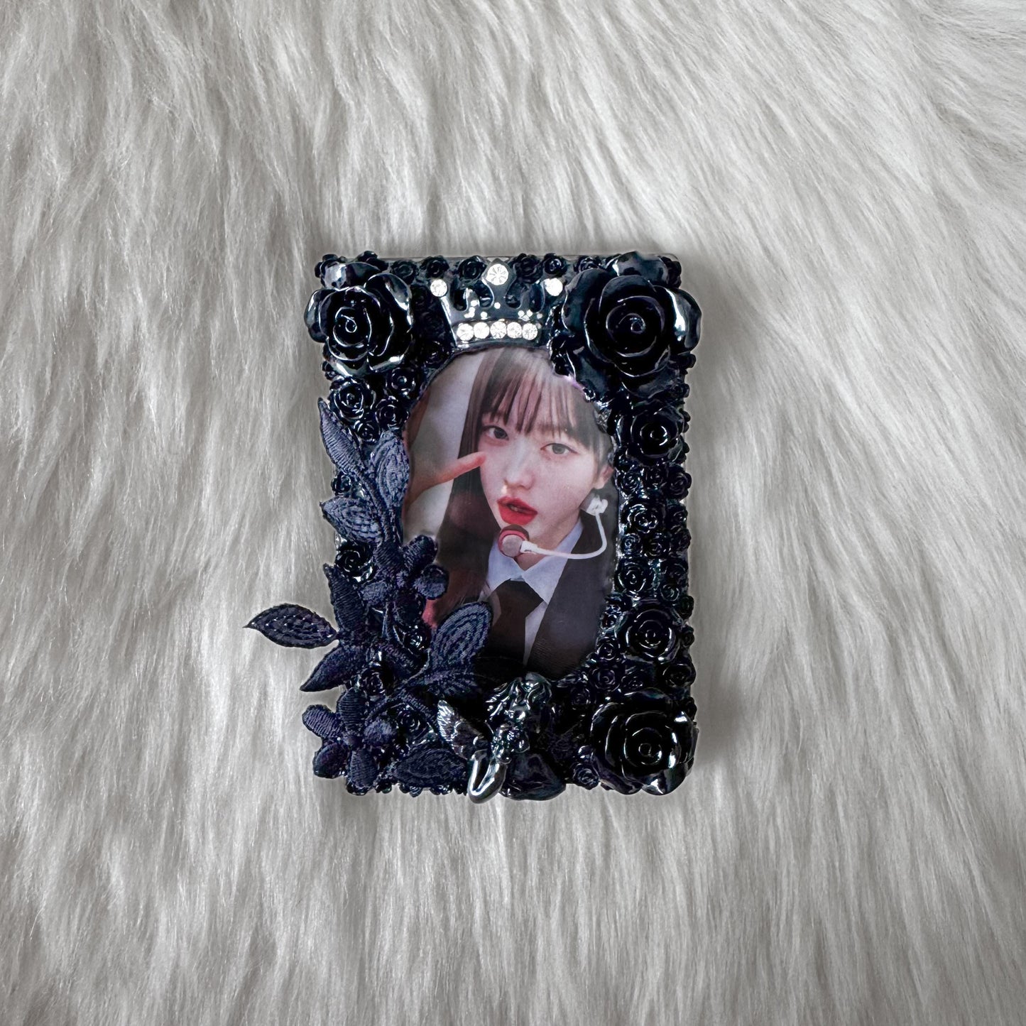 Black with Crown and Angel Decoden Toploader