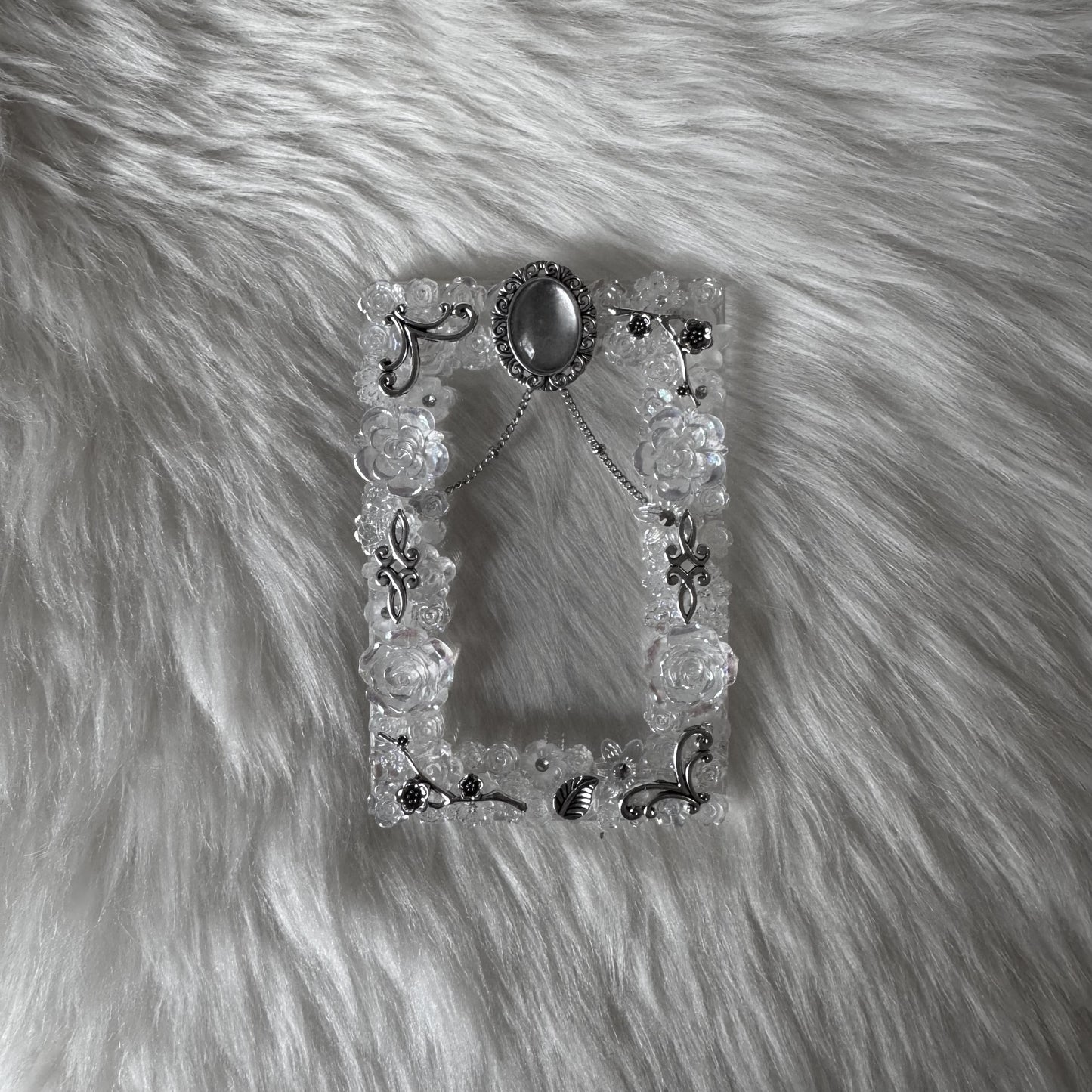 Clear with Silver Charms Decoden Toploader