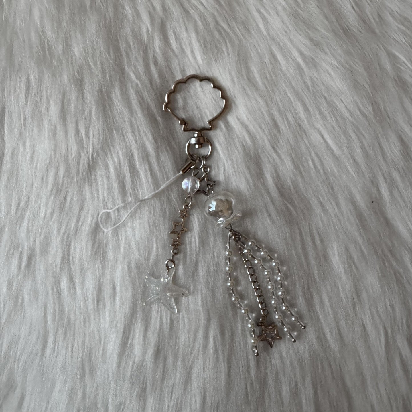Silver with Jellyfish Keychain